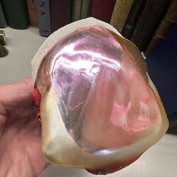 Fitz and Floyd Lodge Rabbit Blown Glass Ornament Bunny Hugging Christmas Tree - Picture 7 of 9